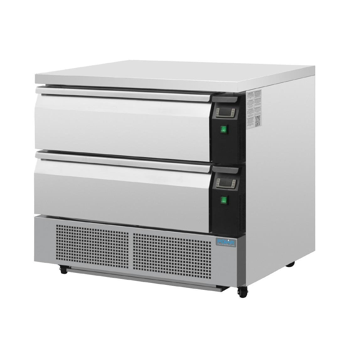 Polar U-Series 2 Drawer Counter Fridge Freezer 4xGN - DA996-A