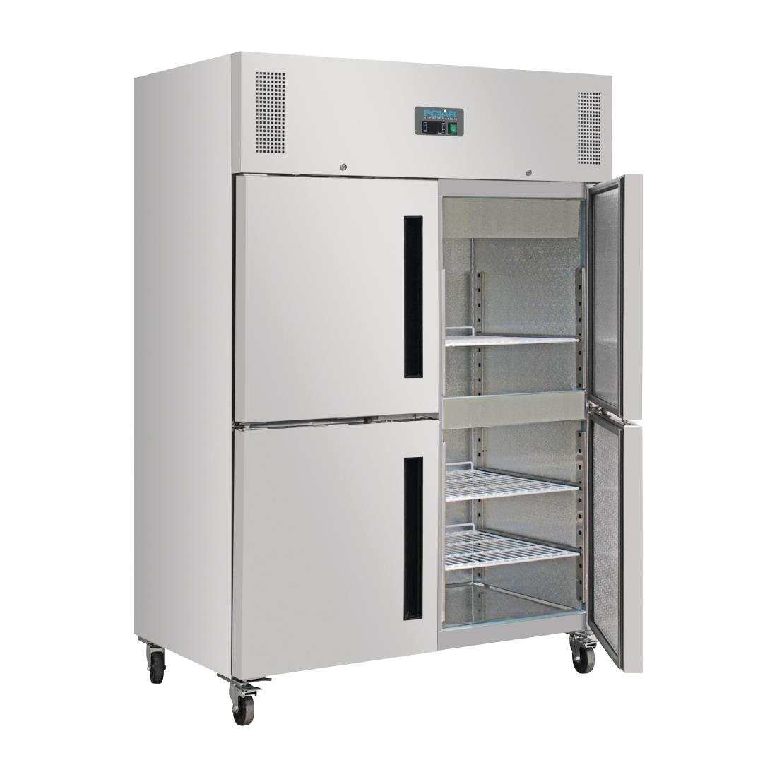 Polar G-Series 2 Stable Door Upright Fridge Stainless Steel - DL709-A