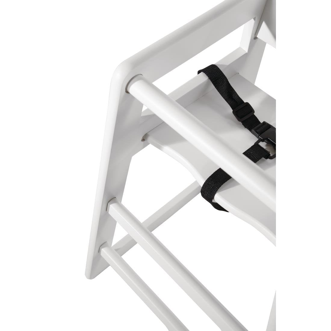 Bolero Wooden High Chair Antique White Finish - DL833