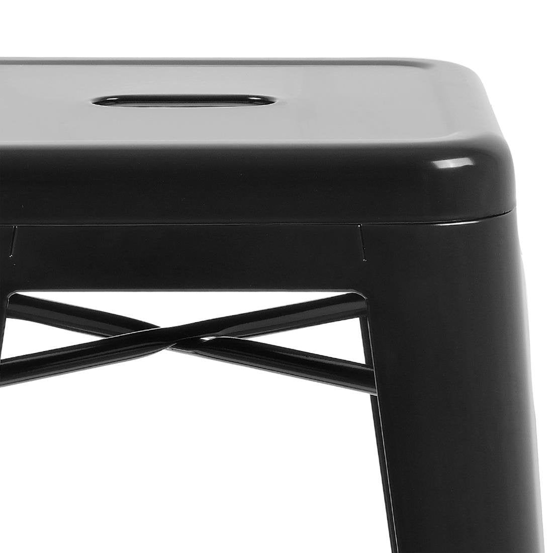 Bolero High Metal Bar Stools Black (Pack of 4) - DL881
