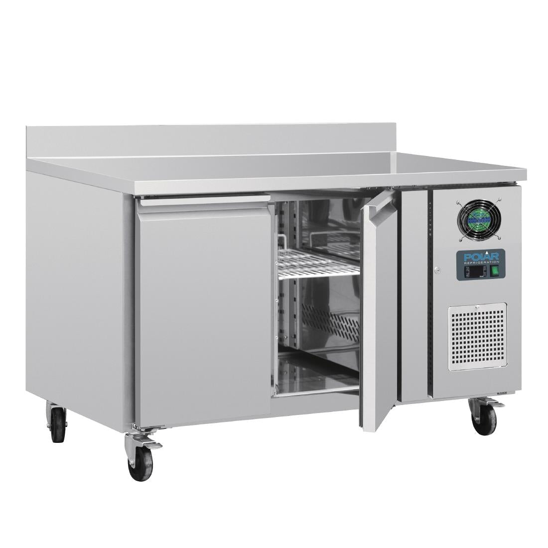 Polar U-Series 2 Door Counter Freezer with Upstand 282Ltr - DL916-A