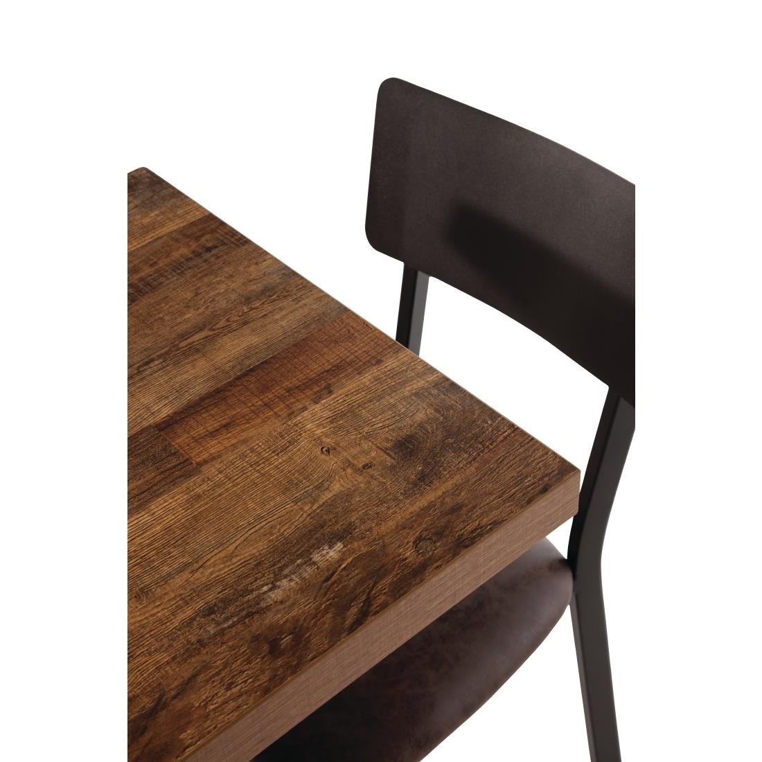 Bolero Pre-Drilled Square Table Top Urban Dark 700mm - DR823