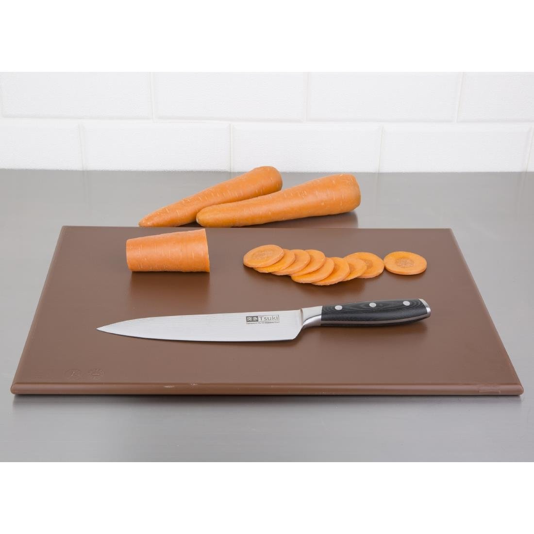 Hygiplas Antibacterial High Density Chopping Board Brown - 455x305x12mm - F160