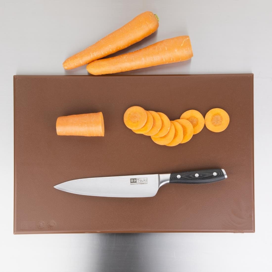 Hygiplas Antibacterial High Density Chopping Board Brown - 455x305x12mm - F160