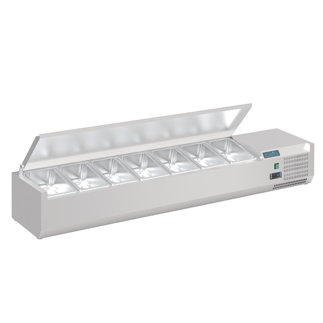 Polar G-Series Countertop Prep Fridge with Lid 7x 1/4GN - FA855-A