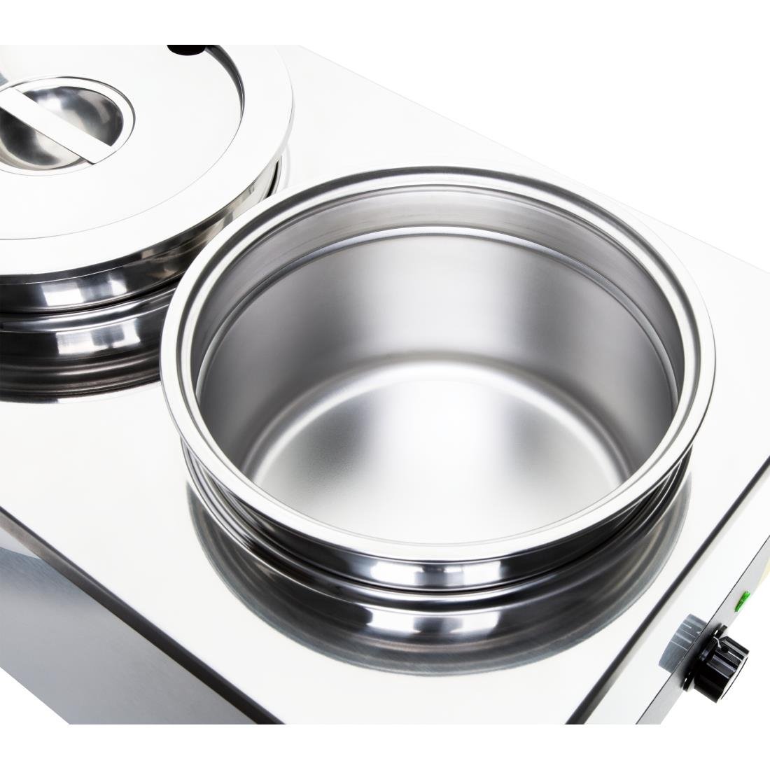 Apuro Bain-Marie with Round Pots 2x 5.2Ltr - FT695-A