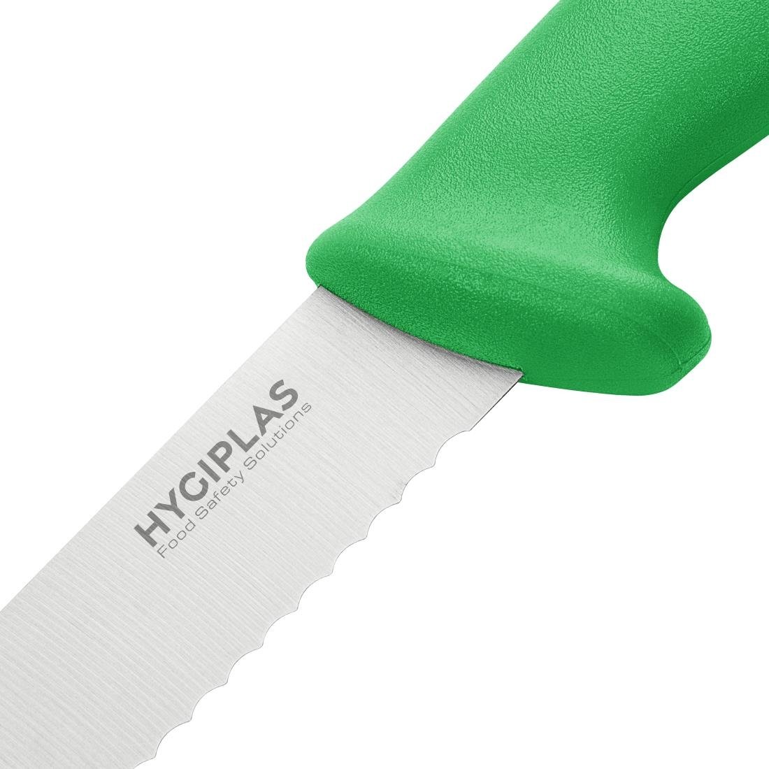 Hygiplas Slicer Serrated Green 255mm - FX121