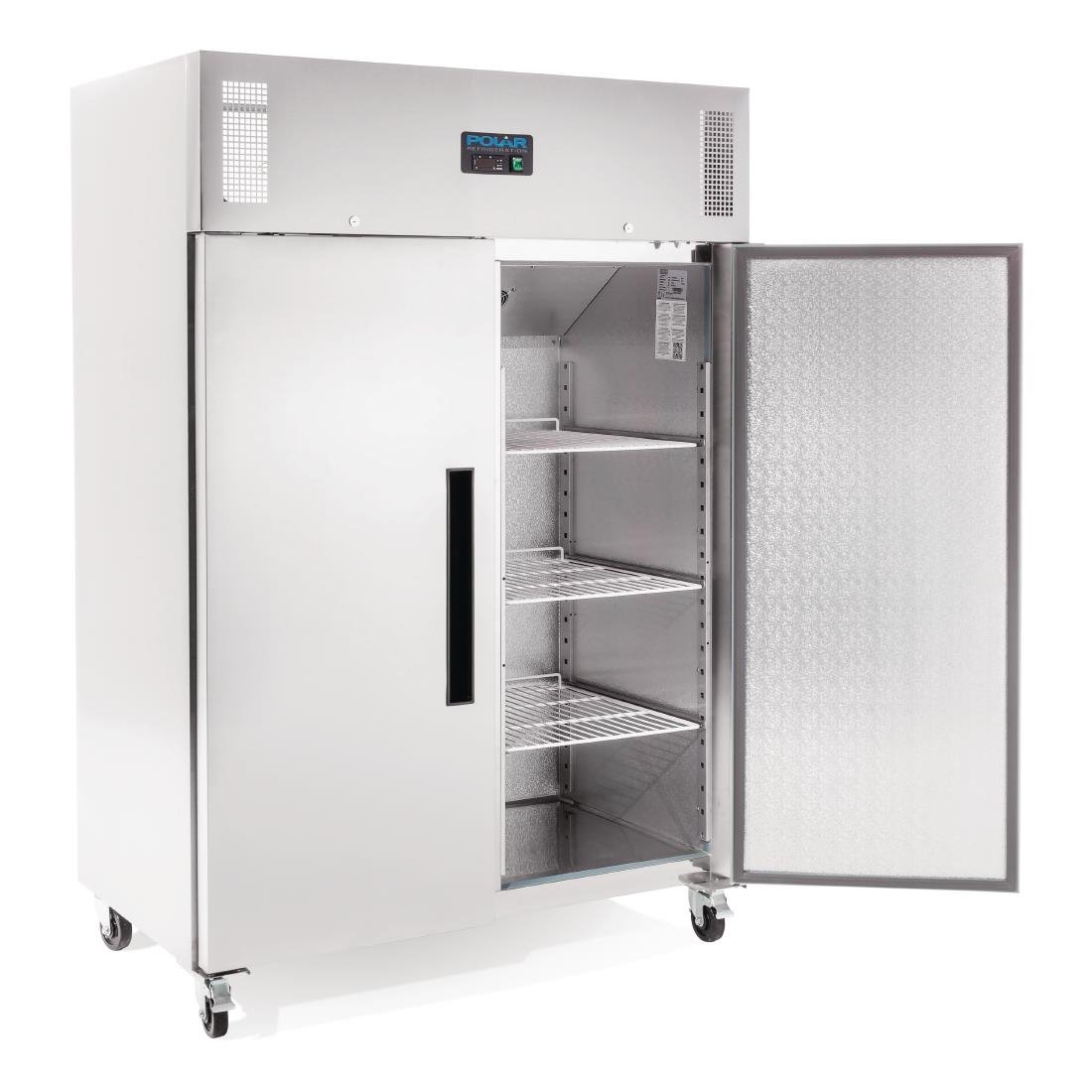 Polar G-Series 2 Door Upright Freezer Stainless Steel 1200Ltr - DL896-A