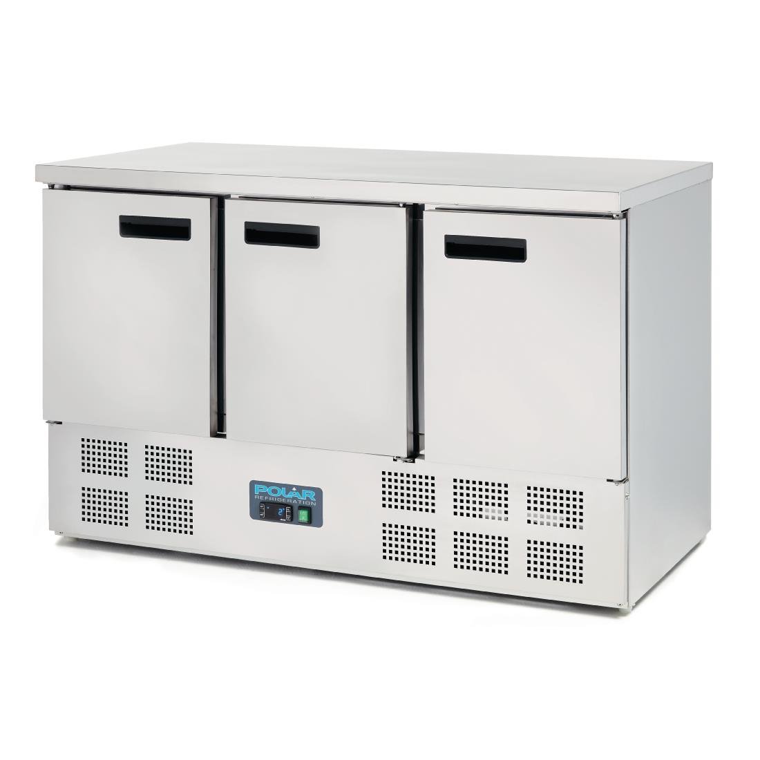 Polar G-Series 3 Door Counter Fridge 368Ltr - G622-A
