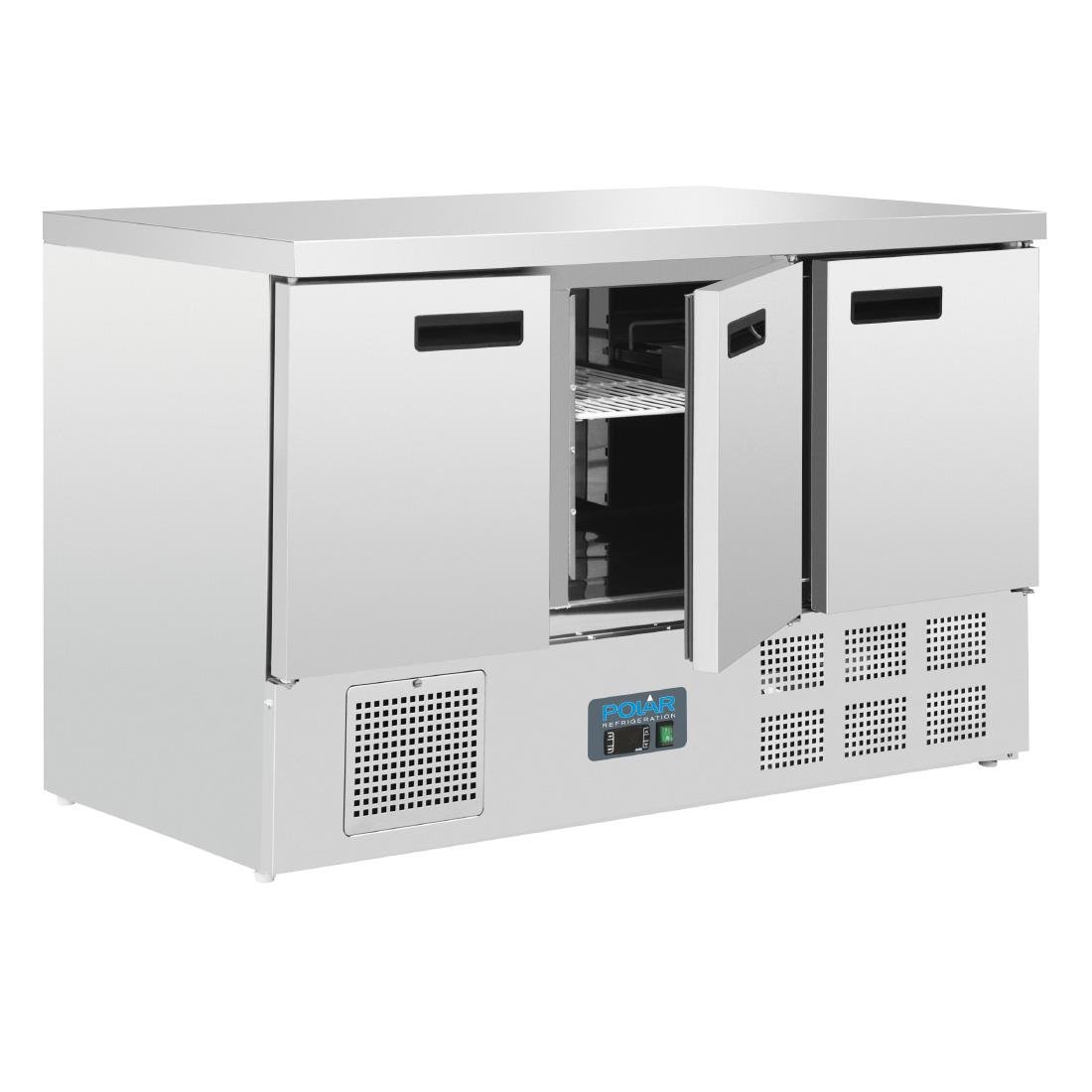 Polar G-Series 3 Door Counter Fridge 368Ltr - G622-A