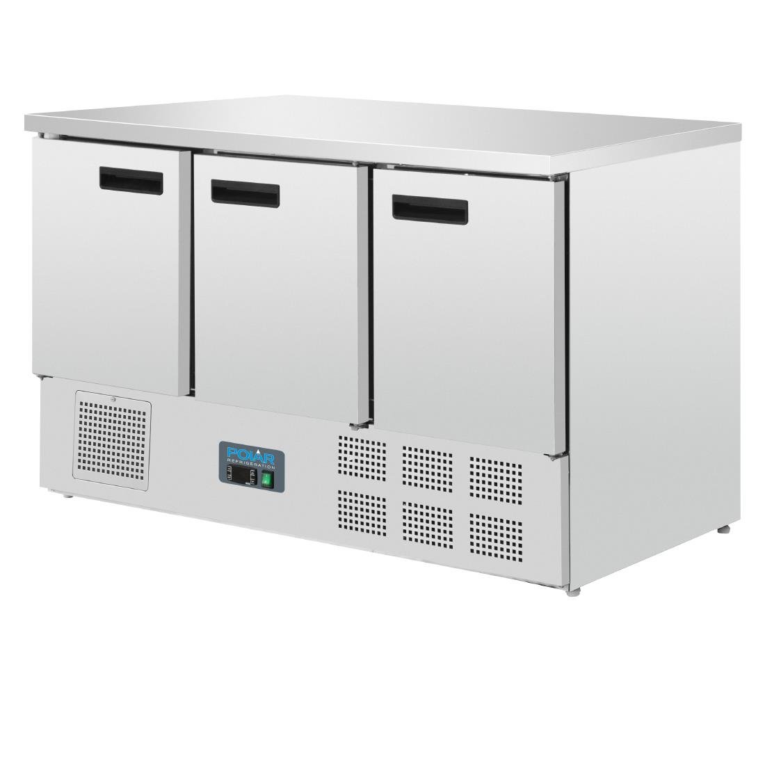 Polar G-Series 3 Door Counter Fridge 368Ltr - G622-A