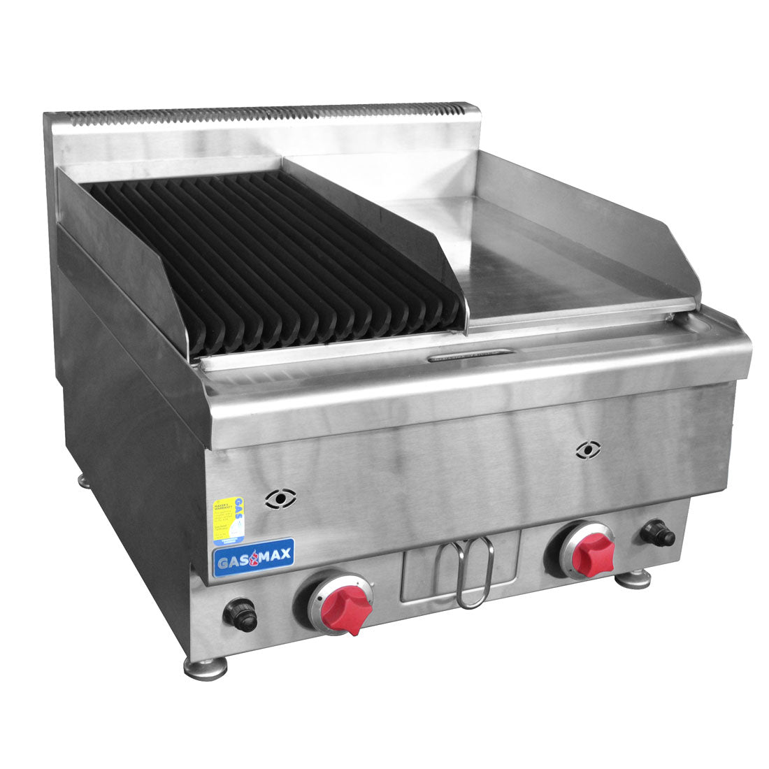GasMAX Benchtop Lpg Gas Combo 1/2 Char & Griddle - JUS-TRGH60LPG
