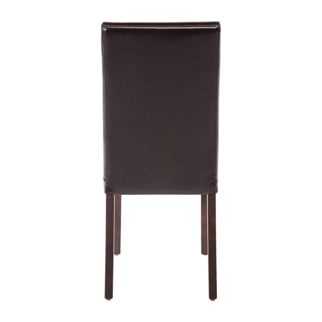 Bolero Faux Leather Dining Chairs Black (Pack of 2) - GF954