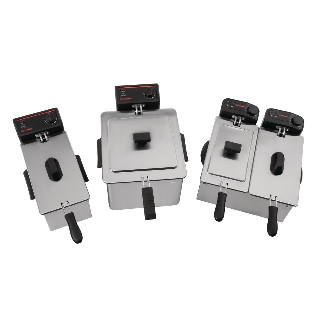 Caterlite Light Duty Twin Tank Twin Basket Countertop Fryer 2x 3.5Ltr - GG199-A