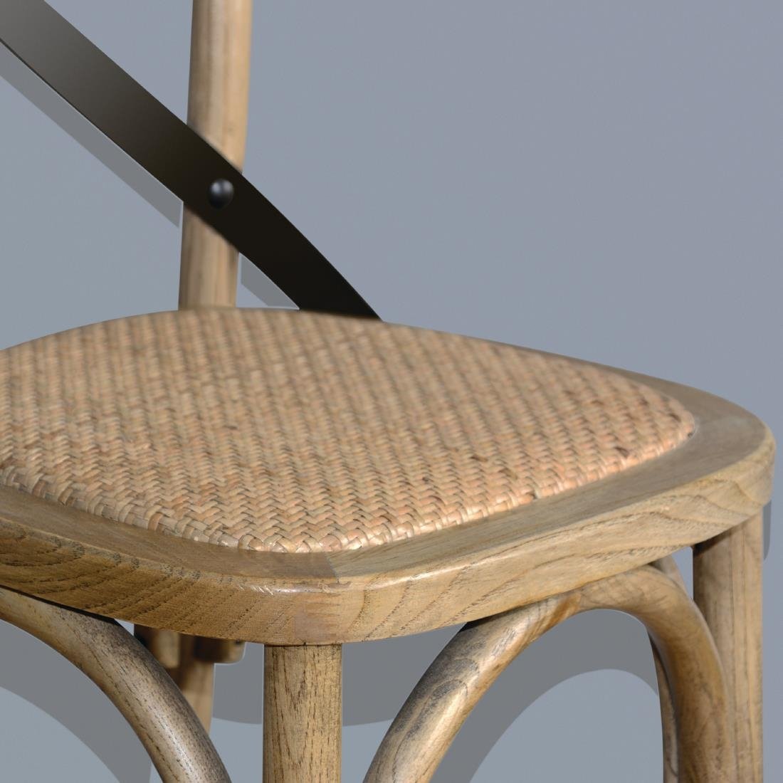 Bolero Wooden Bar Stool with Backrest - GG657