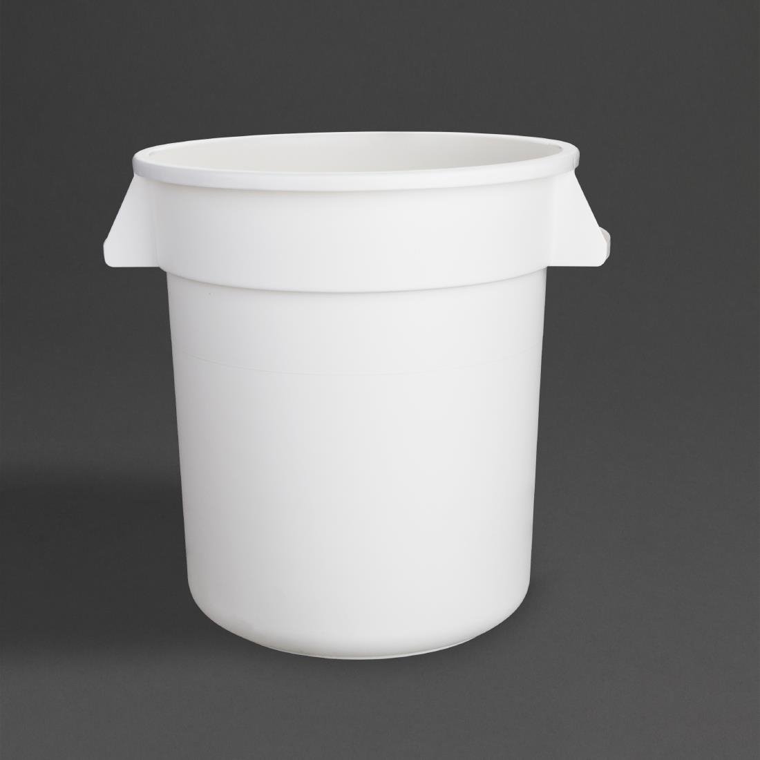 Vogue Polypropylene Round Container Bin White 38Ltr - GG792