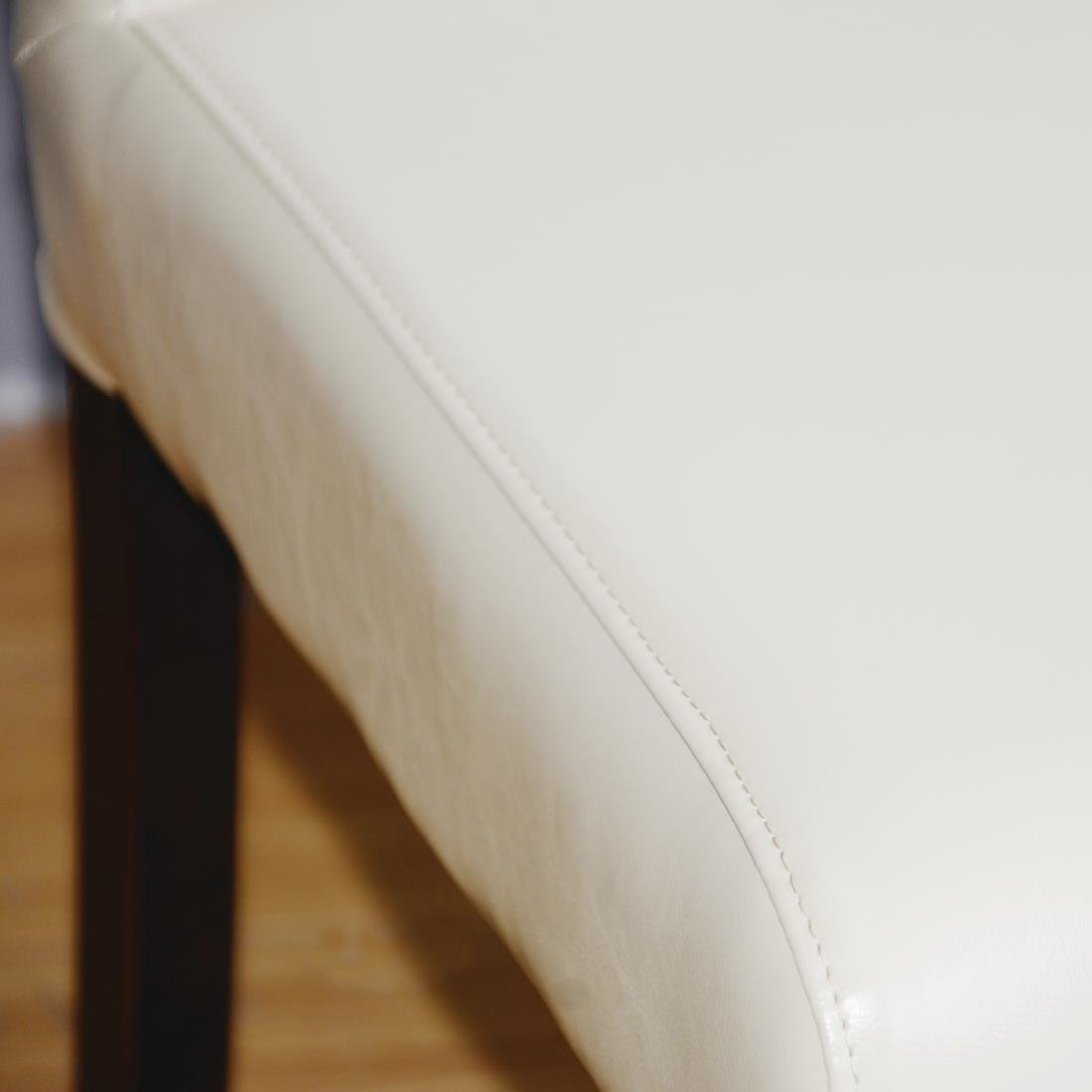 Bolero Faux Leather Dining Chairs Cream (Pack of 2) - GH444