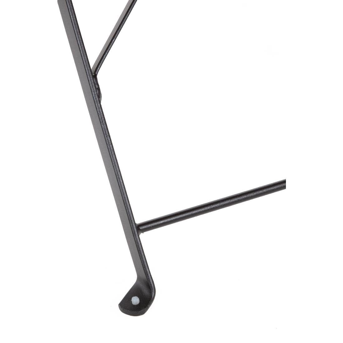 Bolero Black Pavement Style Steel Folding Chairs (Pack of 2) - GH553