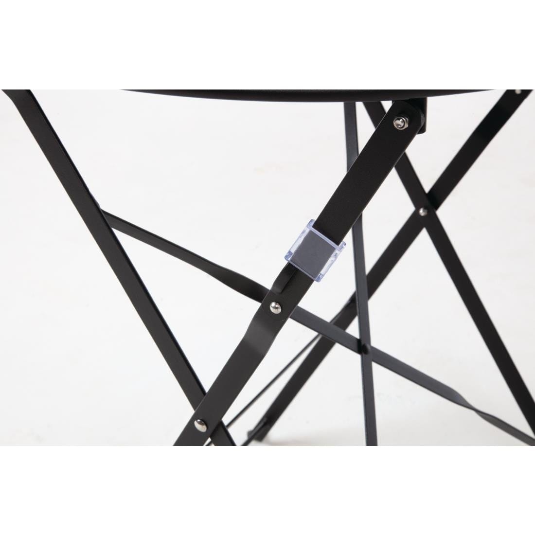 Bolero Black Pavement Style Steel Table 595mm - GH558