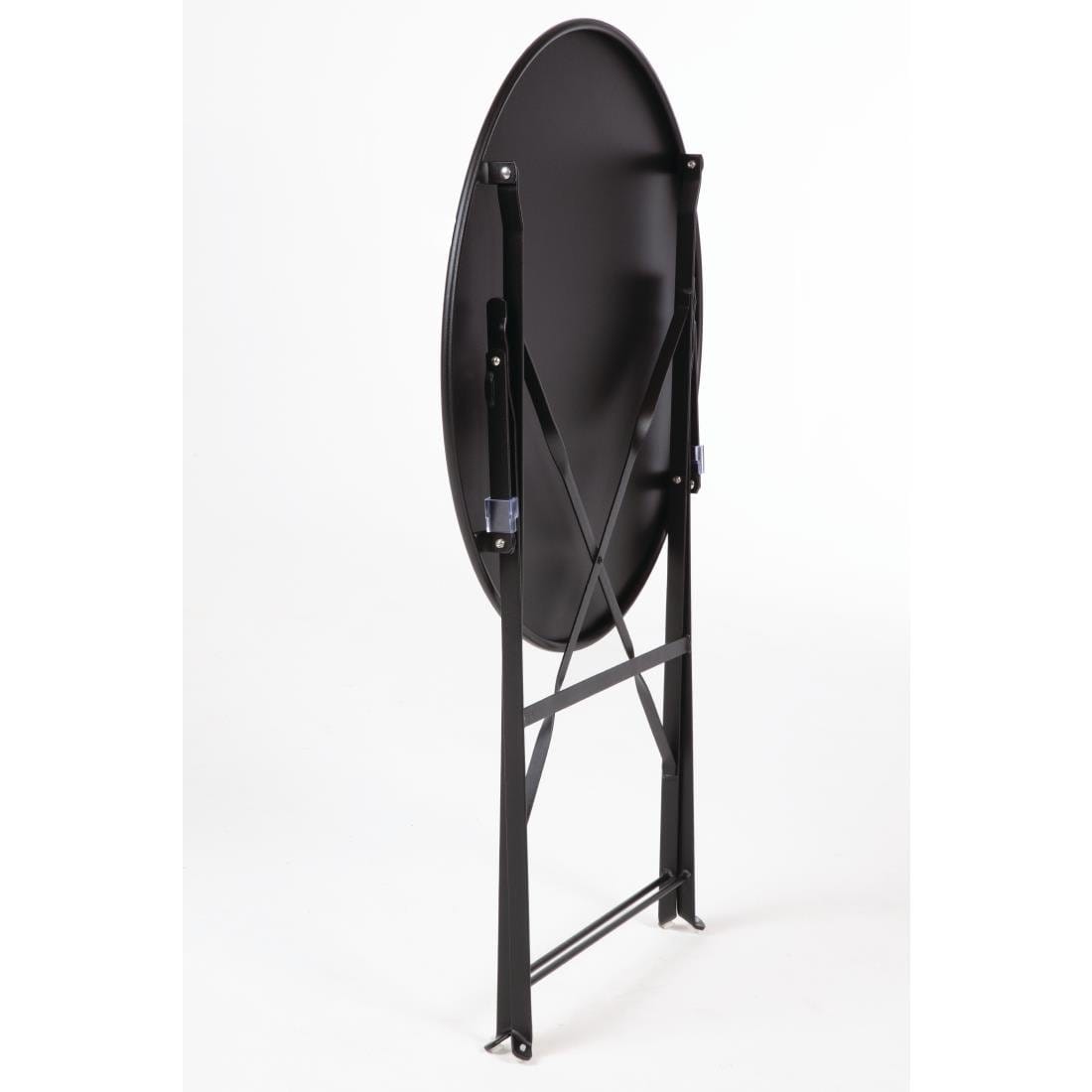 Bolero Black Pavement Style Steel Table 595mm - GH558
