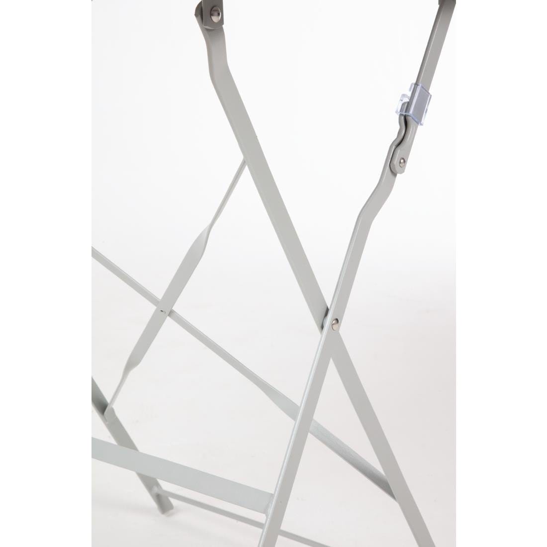 Bolero Grey Square Pavement Style Steel Table - GK988