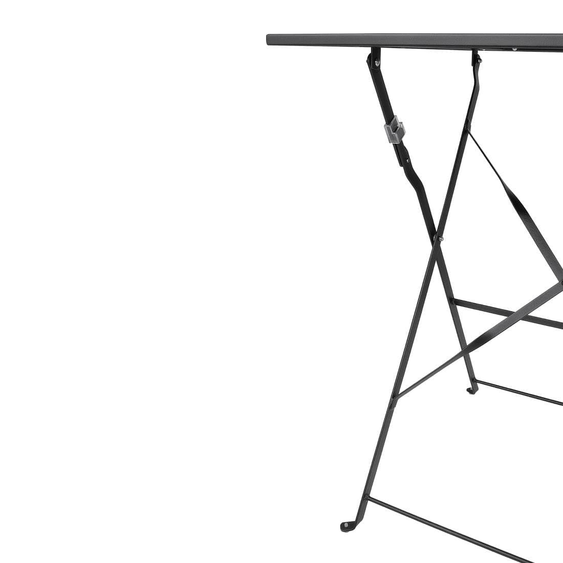Bolero Black Square Pavement Style Steel Table - GK989