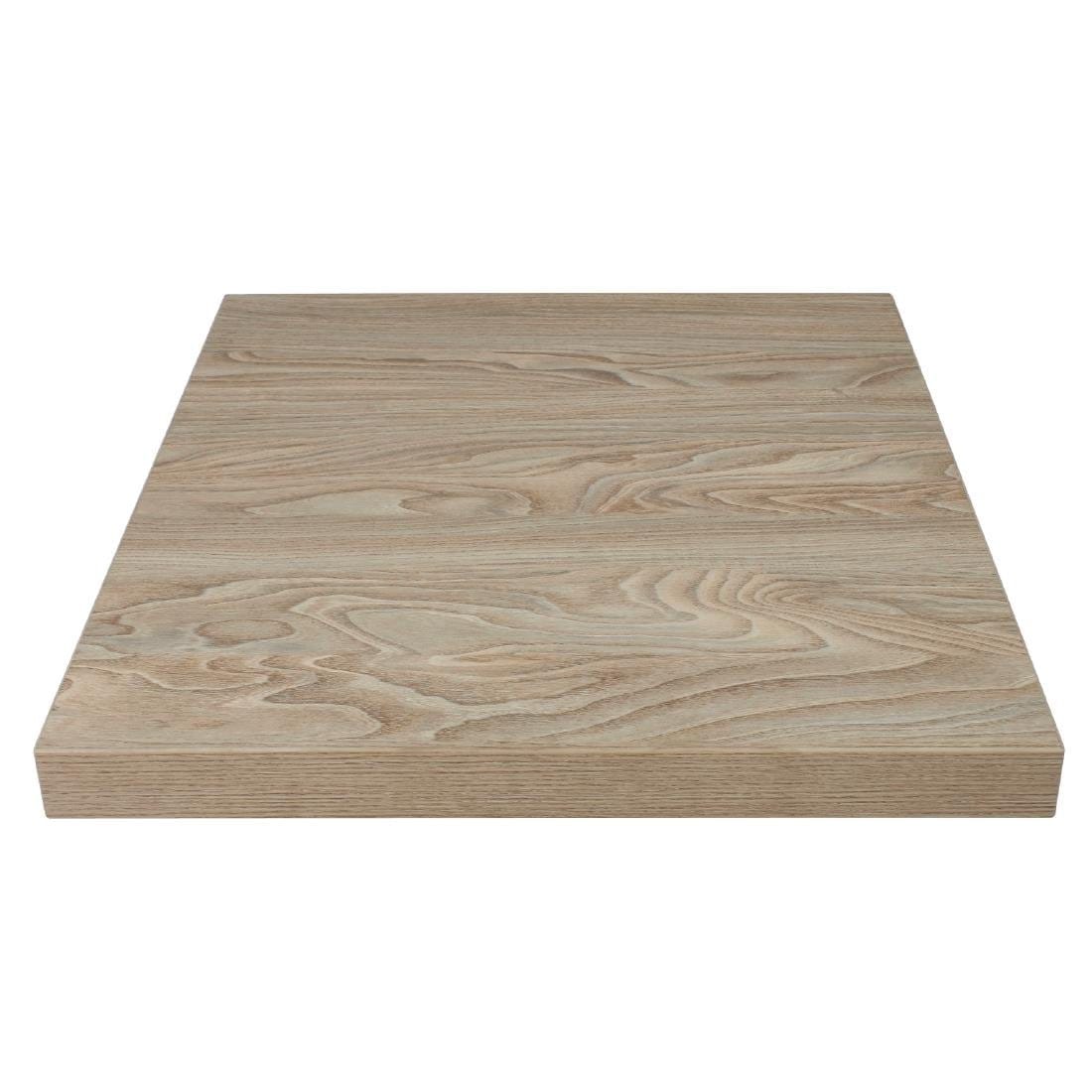 Bolero Pre-drilled Square Table Top Antique Natural 700mm - GR331