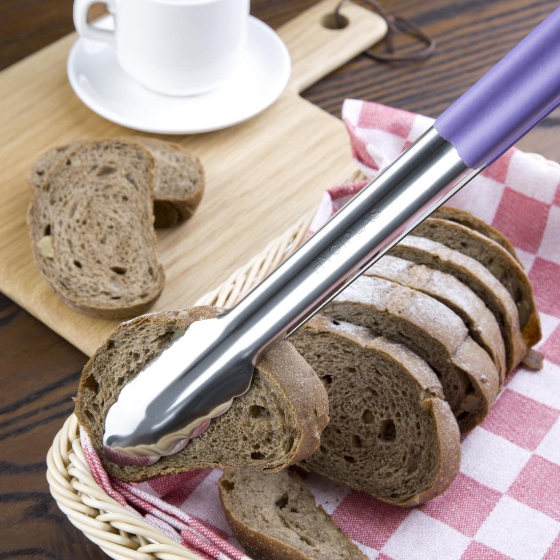 Hygiplas Colour Coded Serving Tong Purple 405mm - HC853