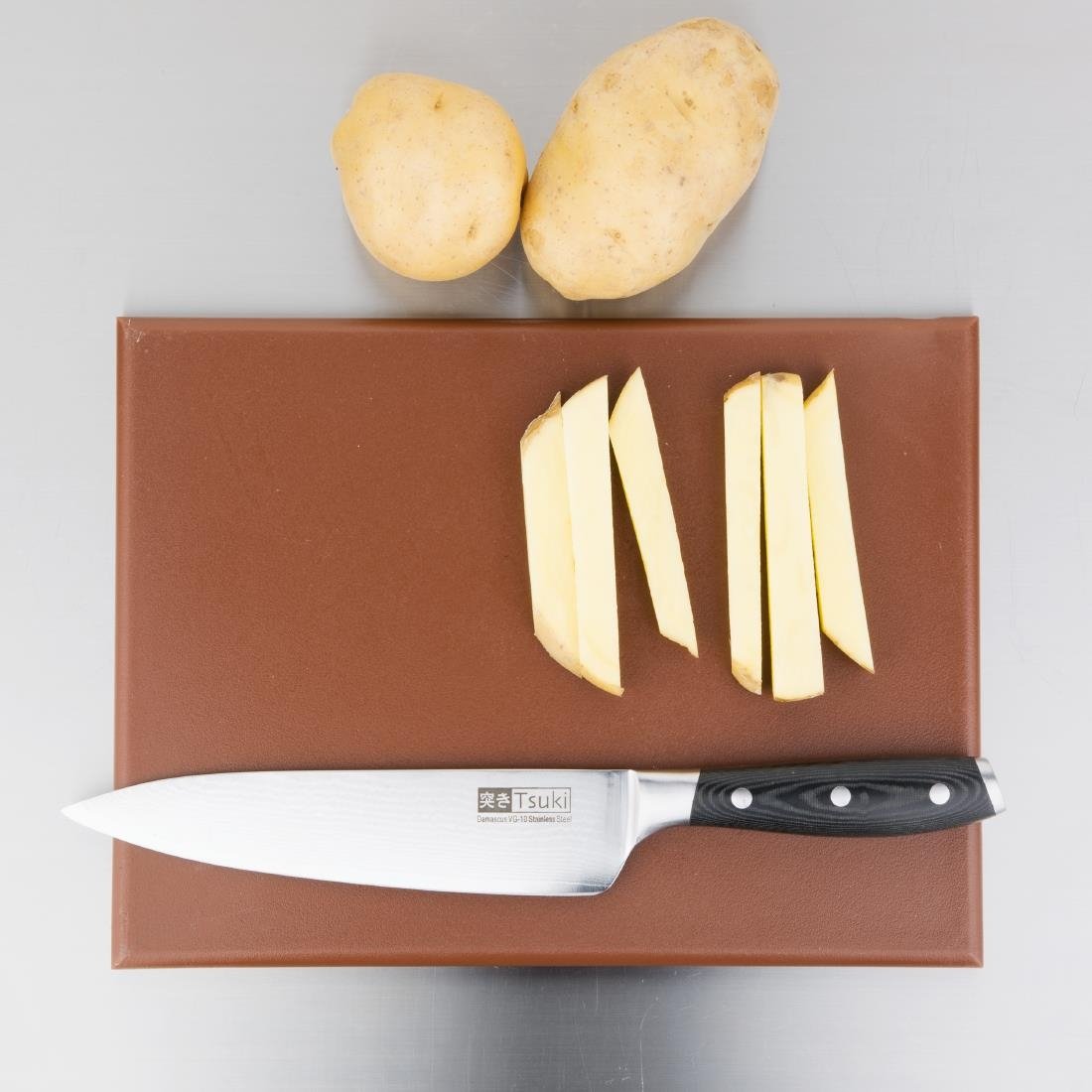 Hygiplas High Density Chopping Board Brown - 12x229x305mm - HC864