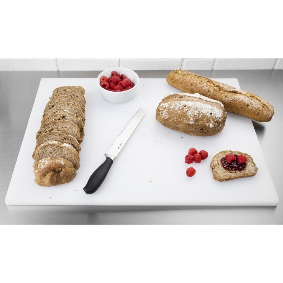 Hygiplas Extra Thick Low Density Chopping Board White - 600x450x20mm - HC882