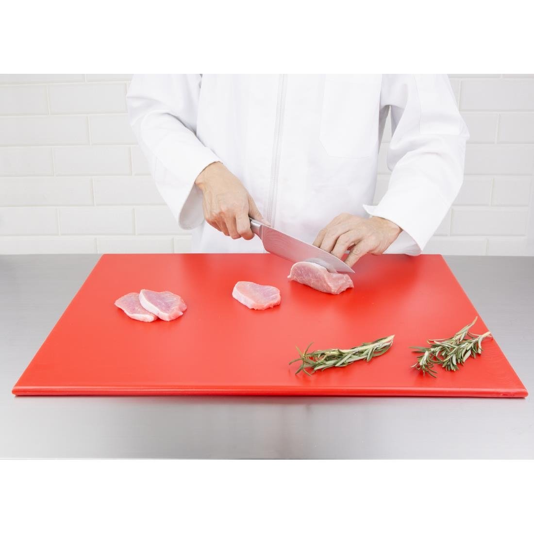 Hygiplas High Density Chopping Board Red - 600x450x12mm - J011