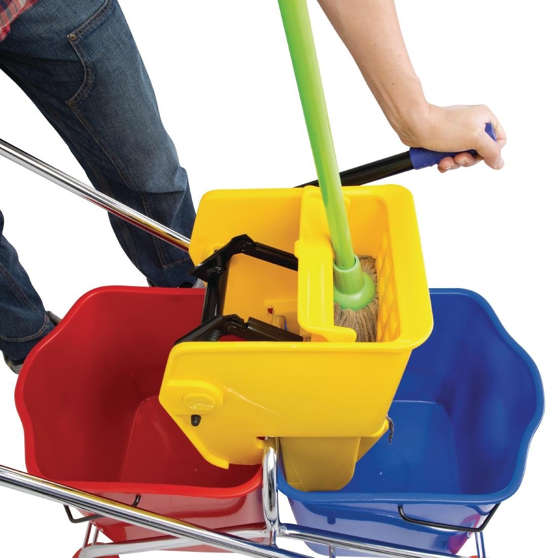 Jantex Dual Bucket Mop Wringer with Frame - M880