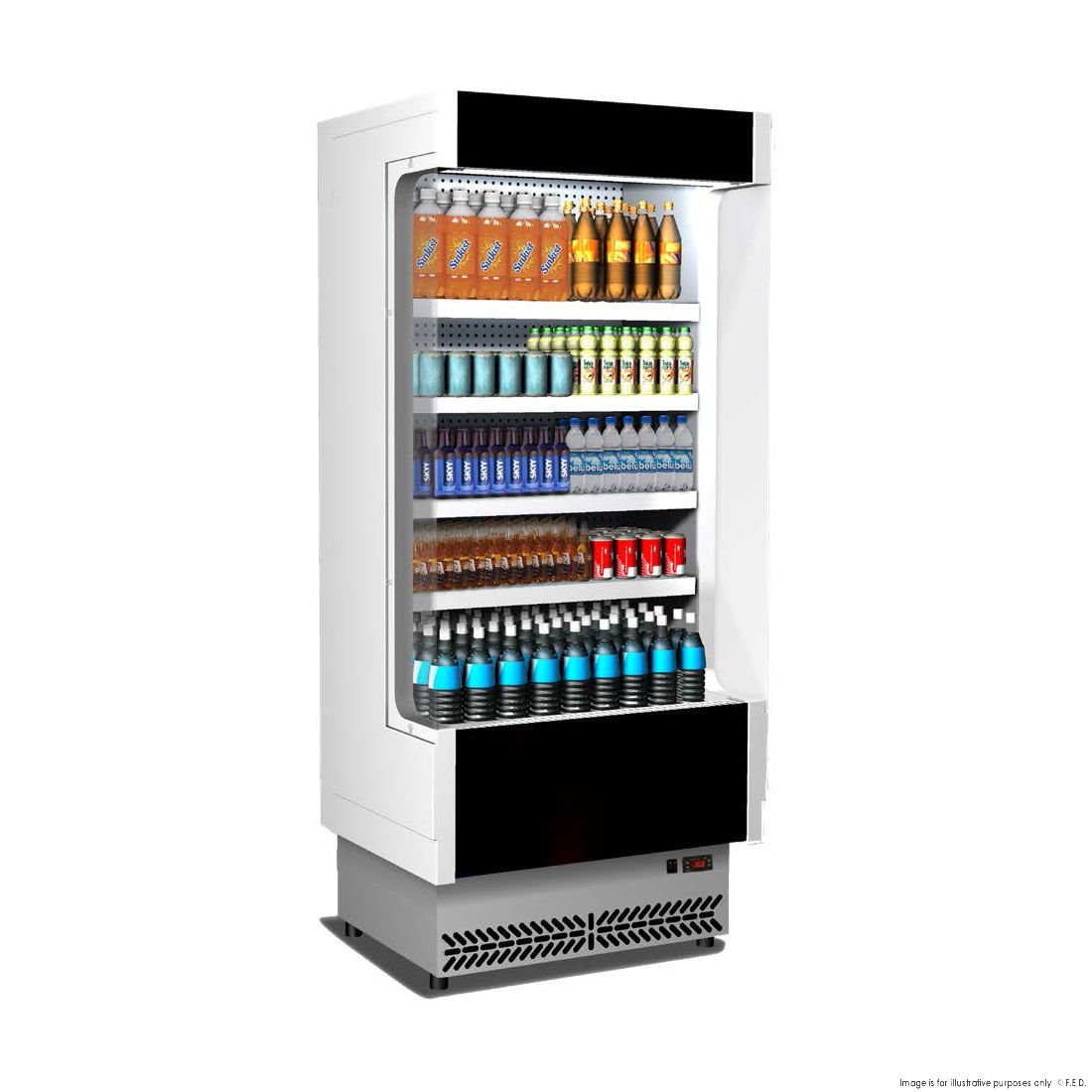 Tecnodom Open Chiller With 4 Shelves TDVC60-CA-100