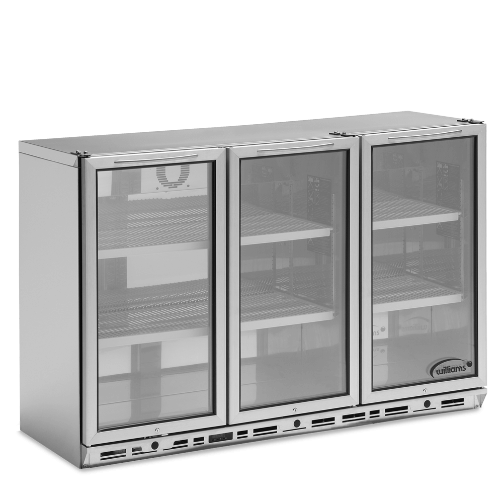 Williams Bottle Cooler - Three Door Stainless Steel Bottle Cooler 800mm High BC3SS-80
