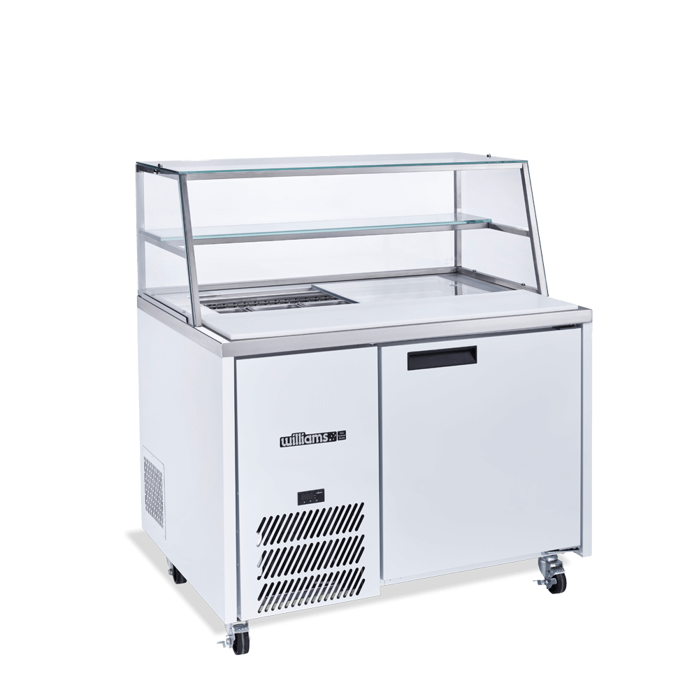 Williams Jade Sandwich - One Door White Colorbond Prep Counter Refrigerator With Blown Air Well HJ1SCBA