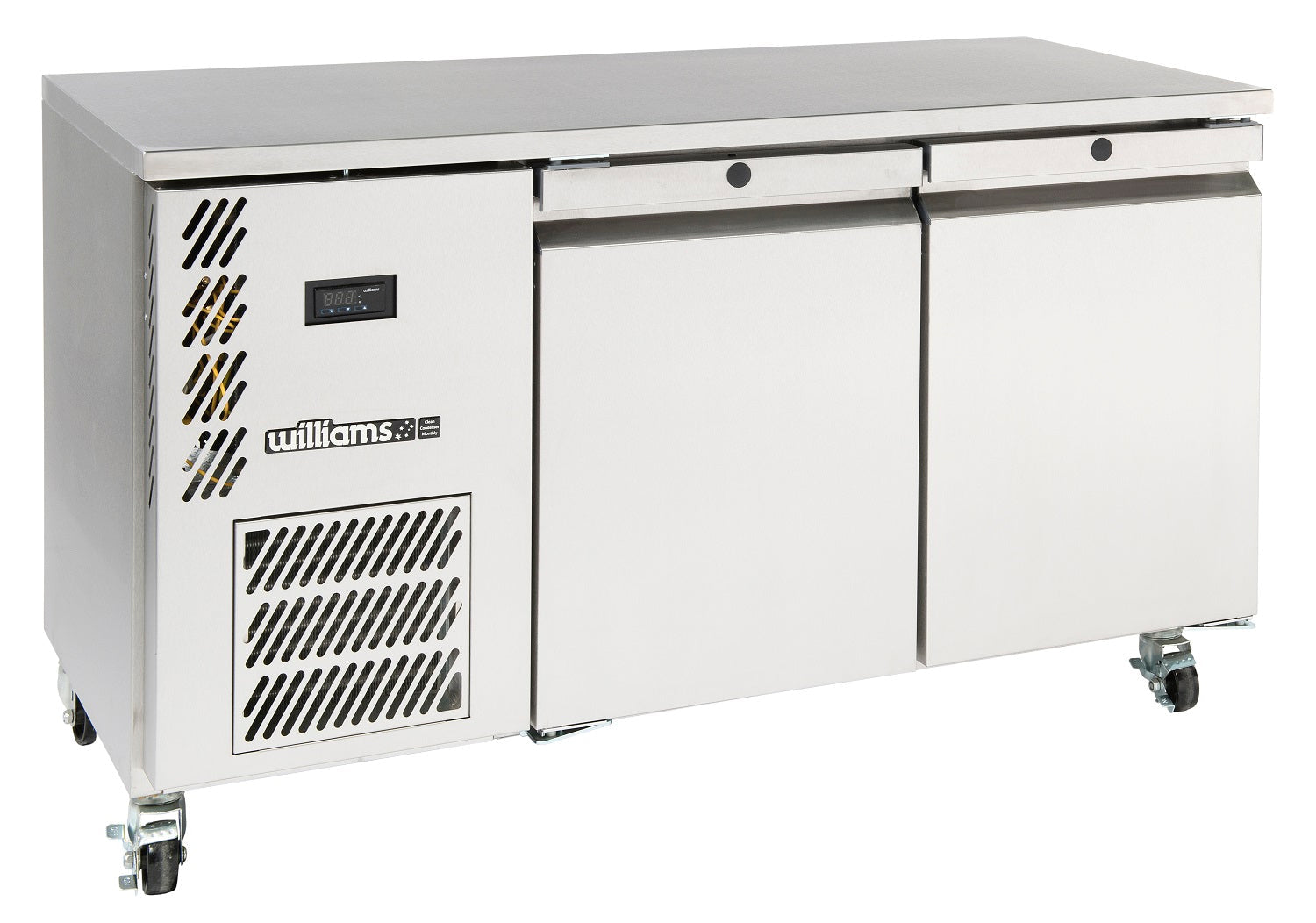 Williams Opal - Two Door Stainless Steel Under Counter Storage Freezer LO2USSHC