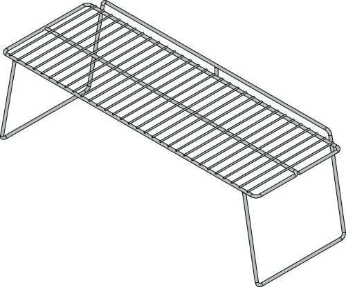 Stainless steel midshelf to suit 2 x 3 pan food bars - SM23