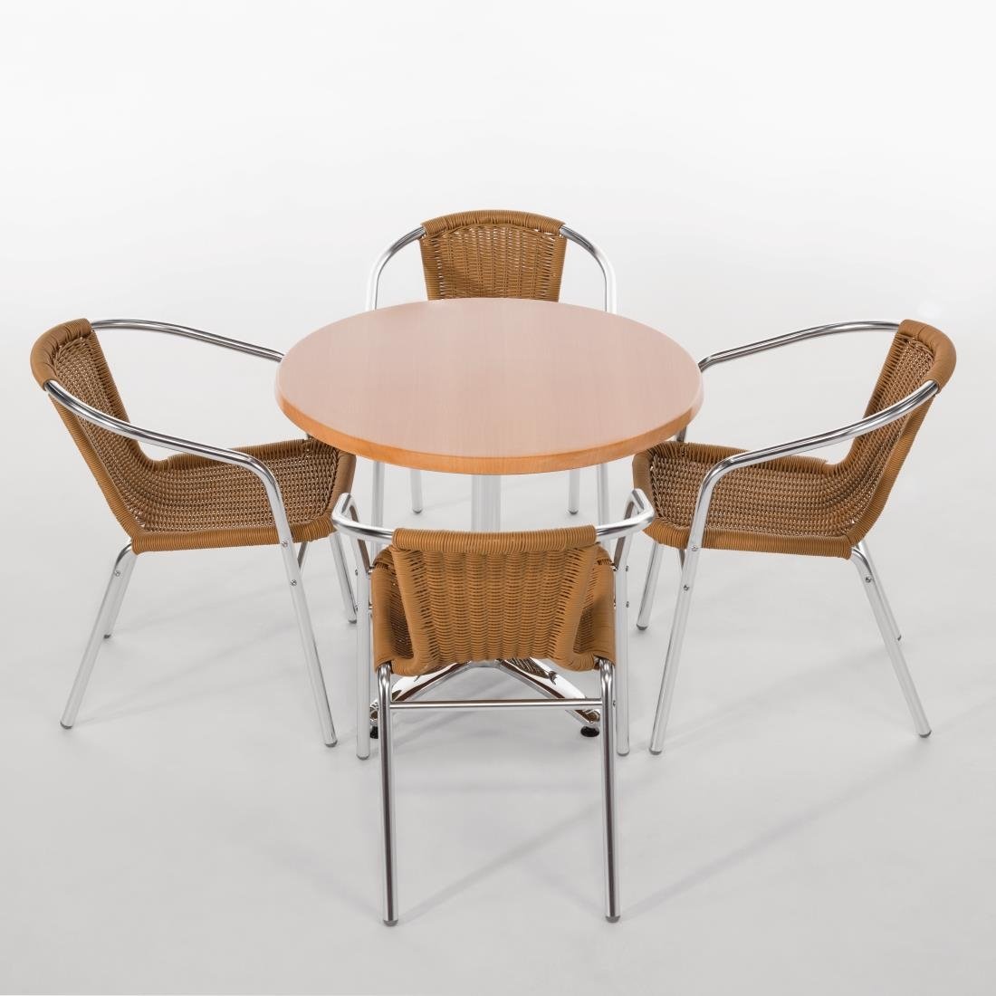 Bolero Aluminium Four Leg Table Base - DN641