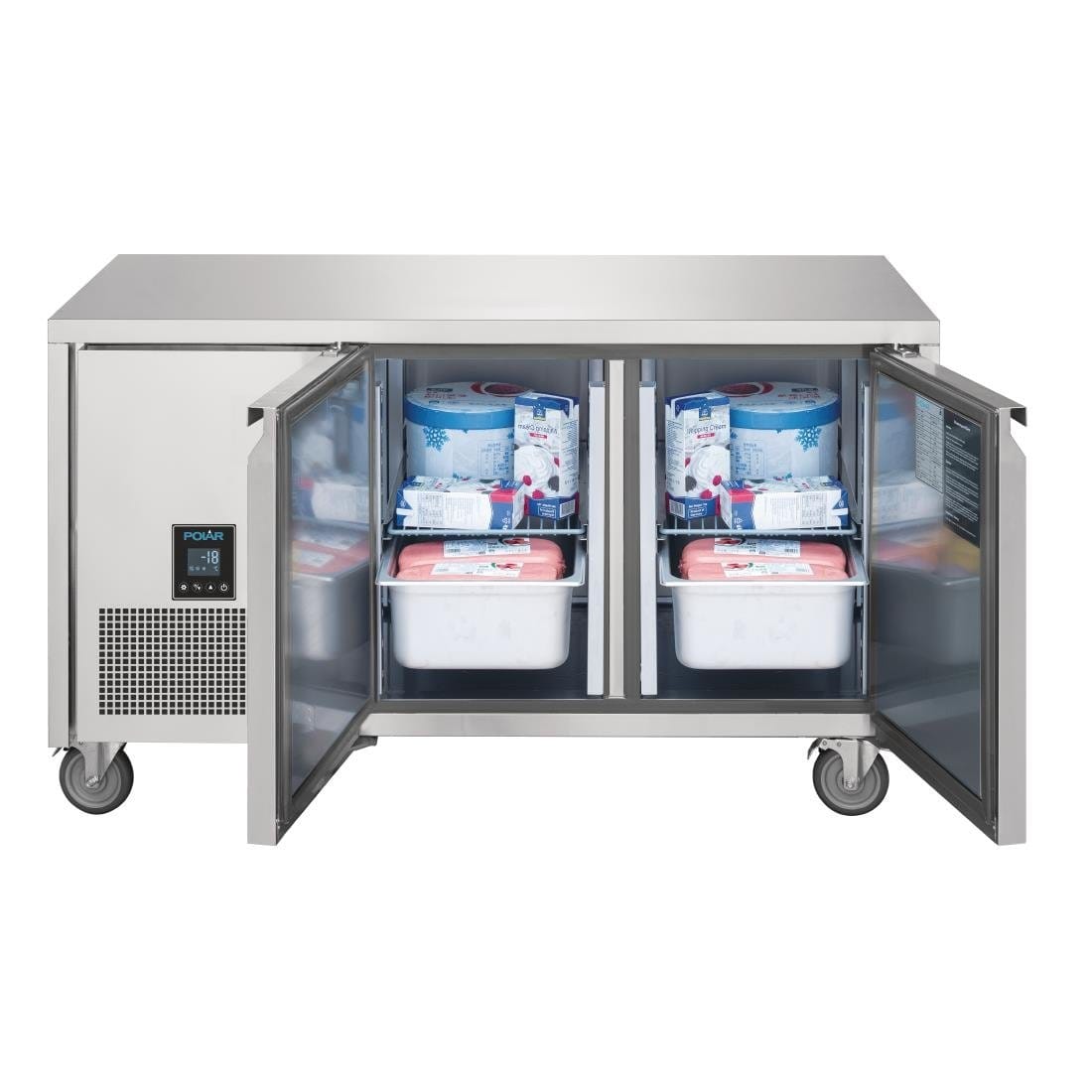 Polar U-Series Premium Double Door Counter Freezer 267tr - UA006-A