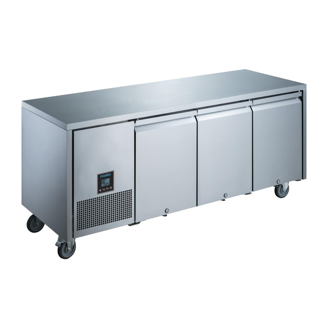 Polar U-Series Premium Triple Door Counter Fridge 420Ltr - UA007-A