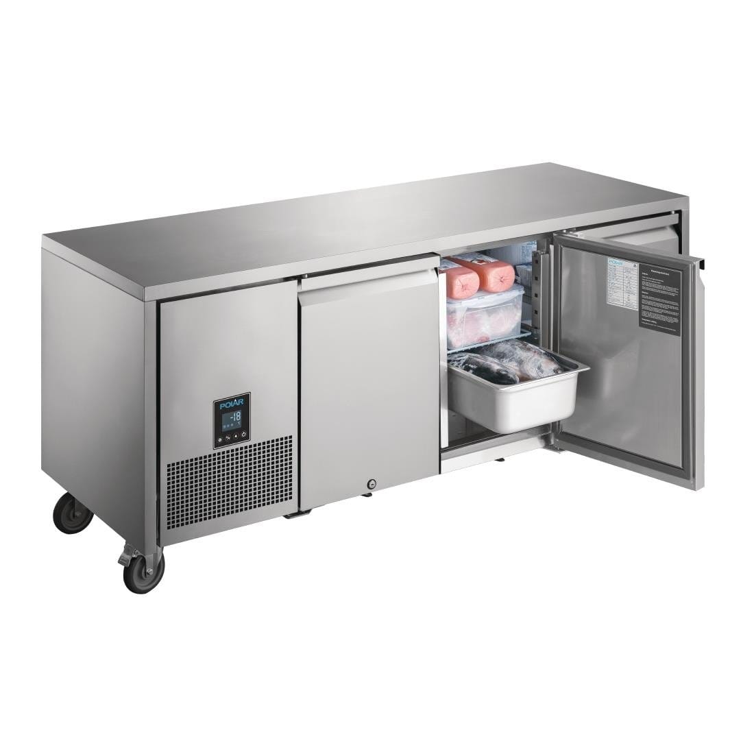 Polar U-Series Premium Triple Door Counter Freezer 420Ltr - UA008-A