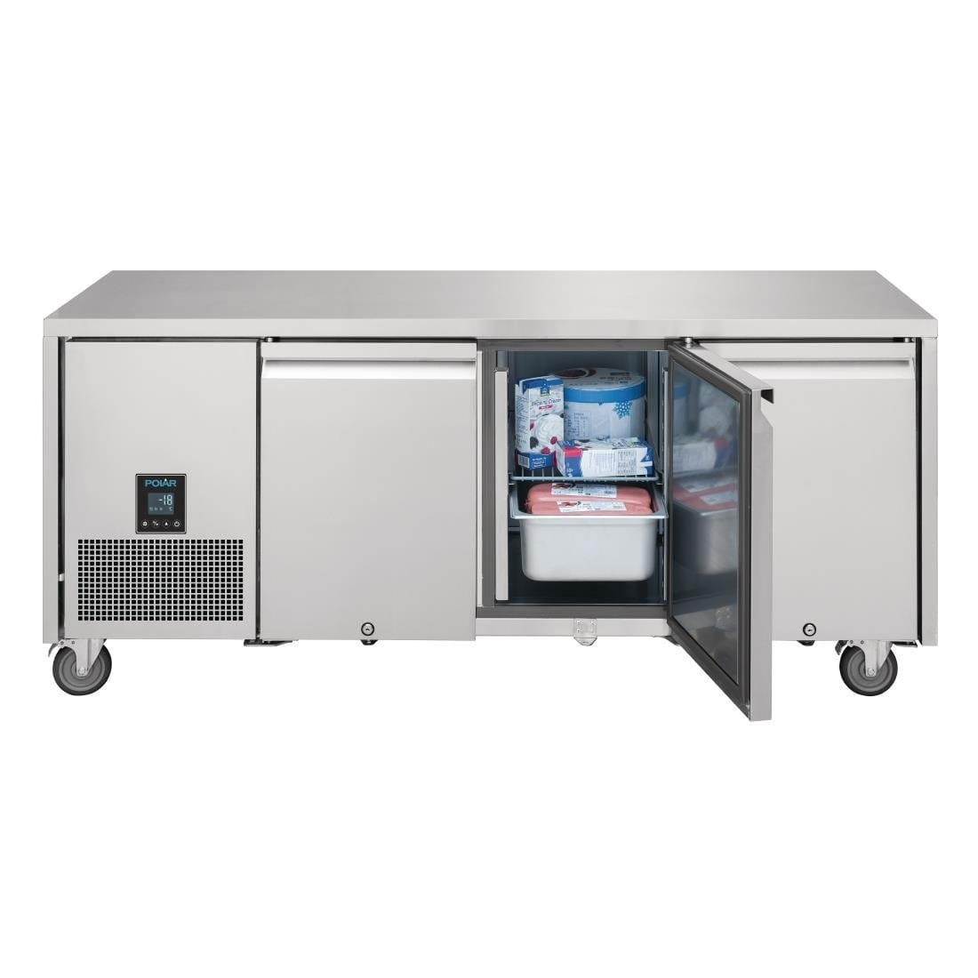 Polar U-Series Premium Triple Door Counter Freezer 420Ltr - UA008-A