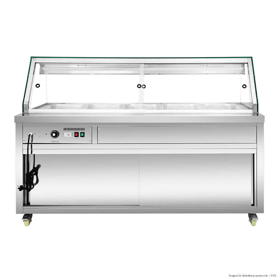 Thermaster Wet And Dry Bain Marie Display 5X1/1 GN Pans - PG180FG-XG