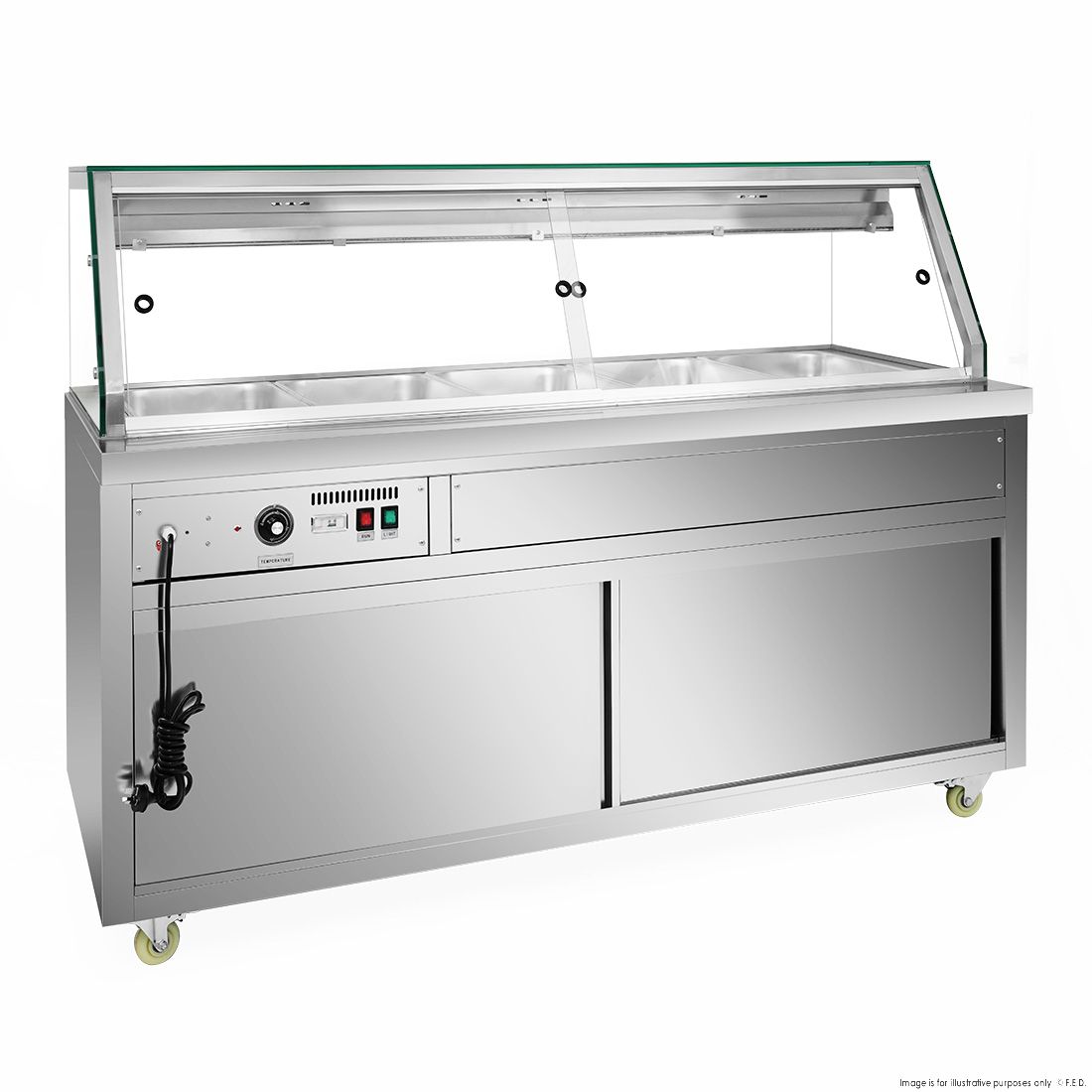 Thermaster Wet And Dry Bain Marie Display 5X1/1 GN Pans - PG180FG-XG