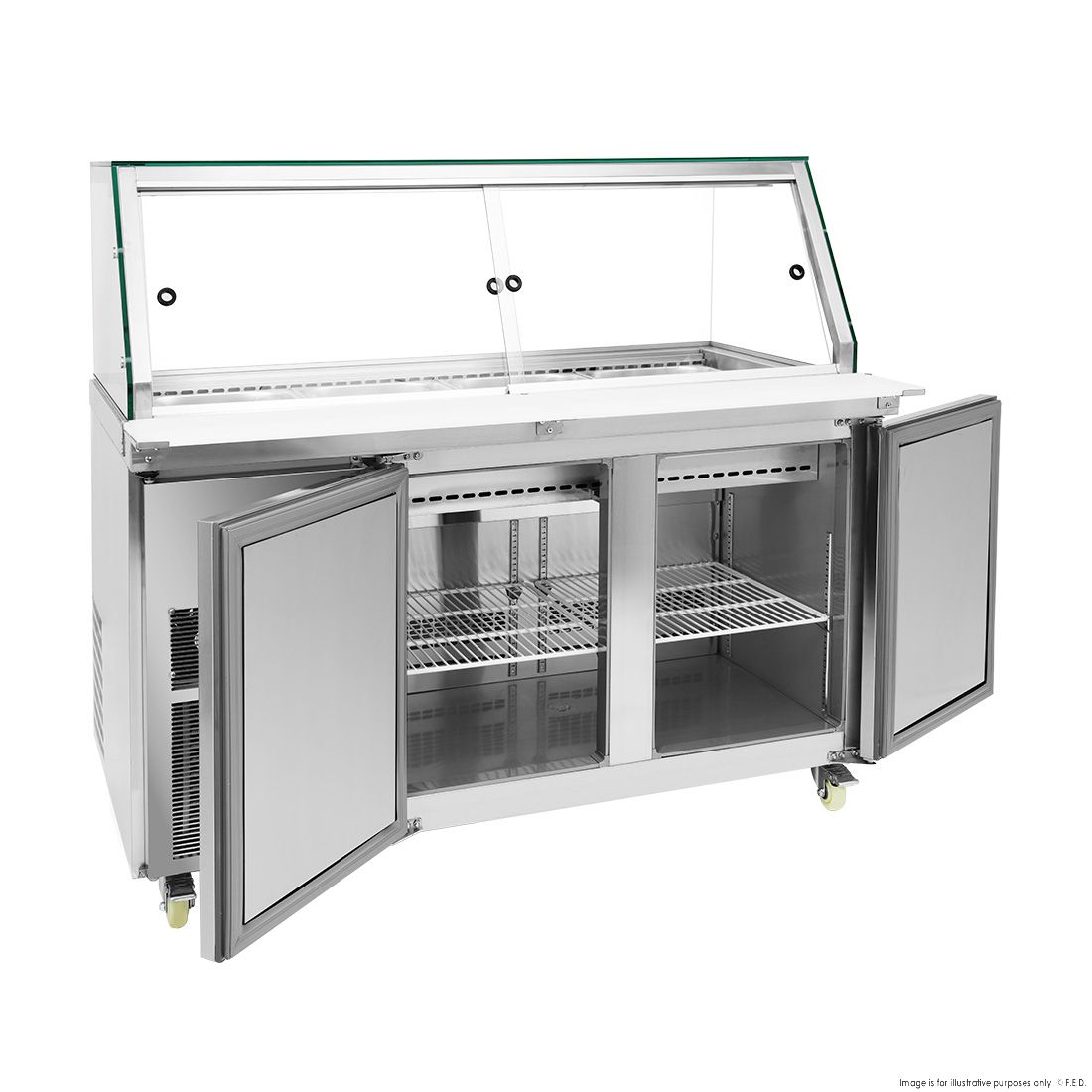 Thermaster Cold Salad & Noodle Bar 4X1/1 GN Pans PG150FA-XG