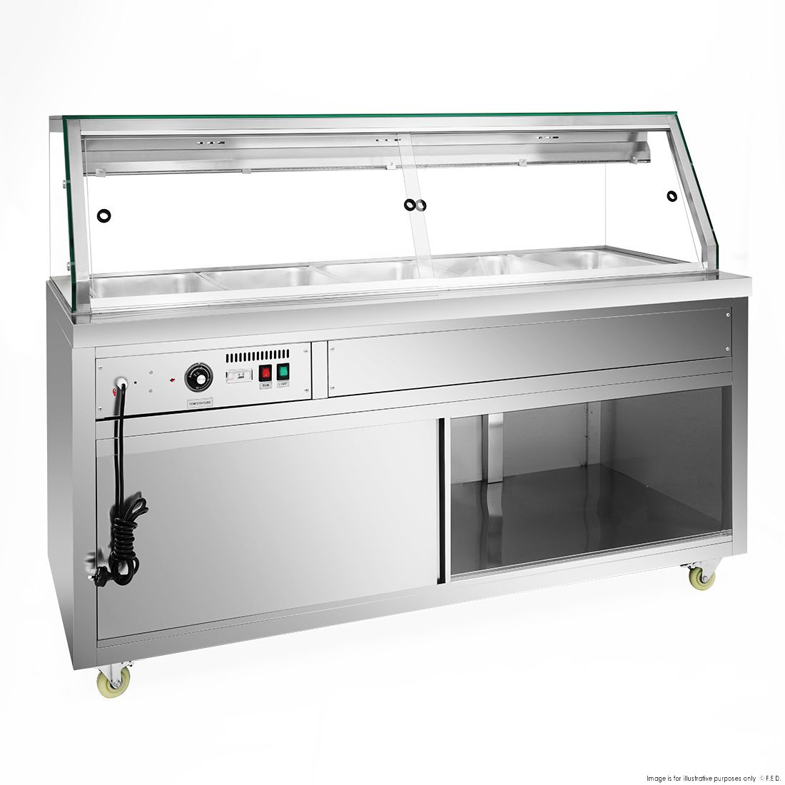 Thermaster Wet And Dry Bain Marie Display 5X1/1 GN Pans - PG180FG-XG