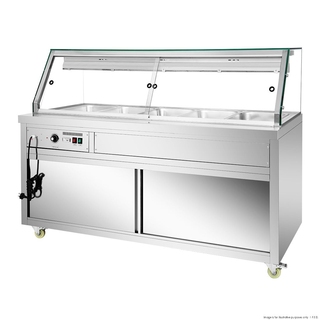 Thermaster Wet And Dry Bain Marie Display 5X1/1 GN Pans - PG180FG-XG