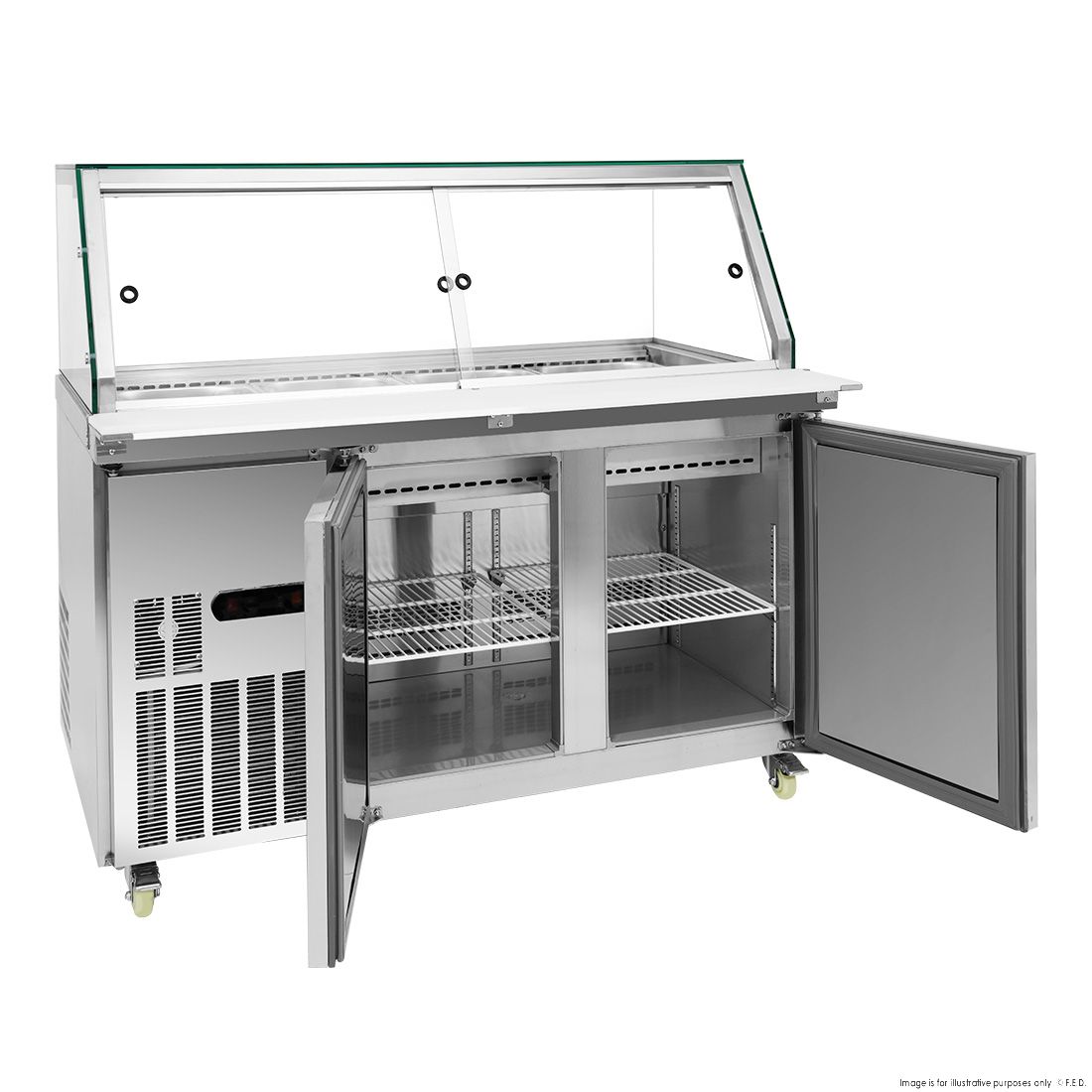 Thermaster Cold Salad & Noodle Bar 4X1/1 GN Pans PG150FA-XG
