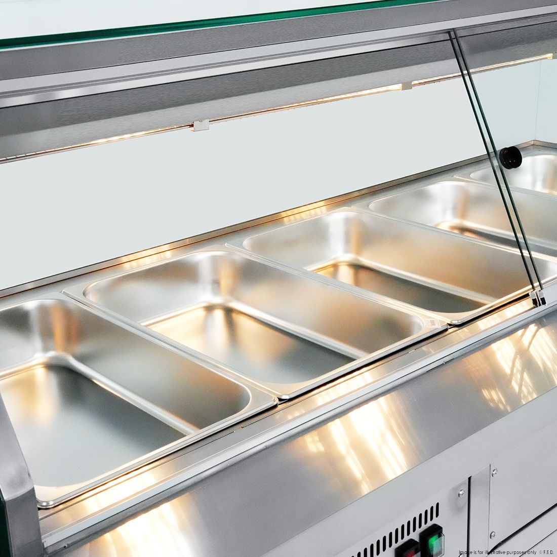 Thermaster Wet And Dry Bain Marie Display 5X1/1 GN Pans - PG180FG-XG
