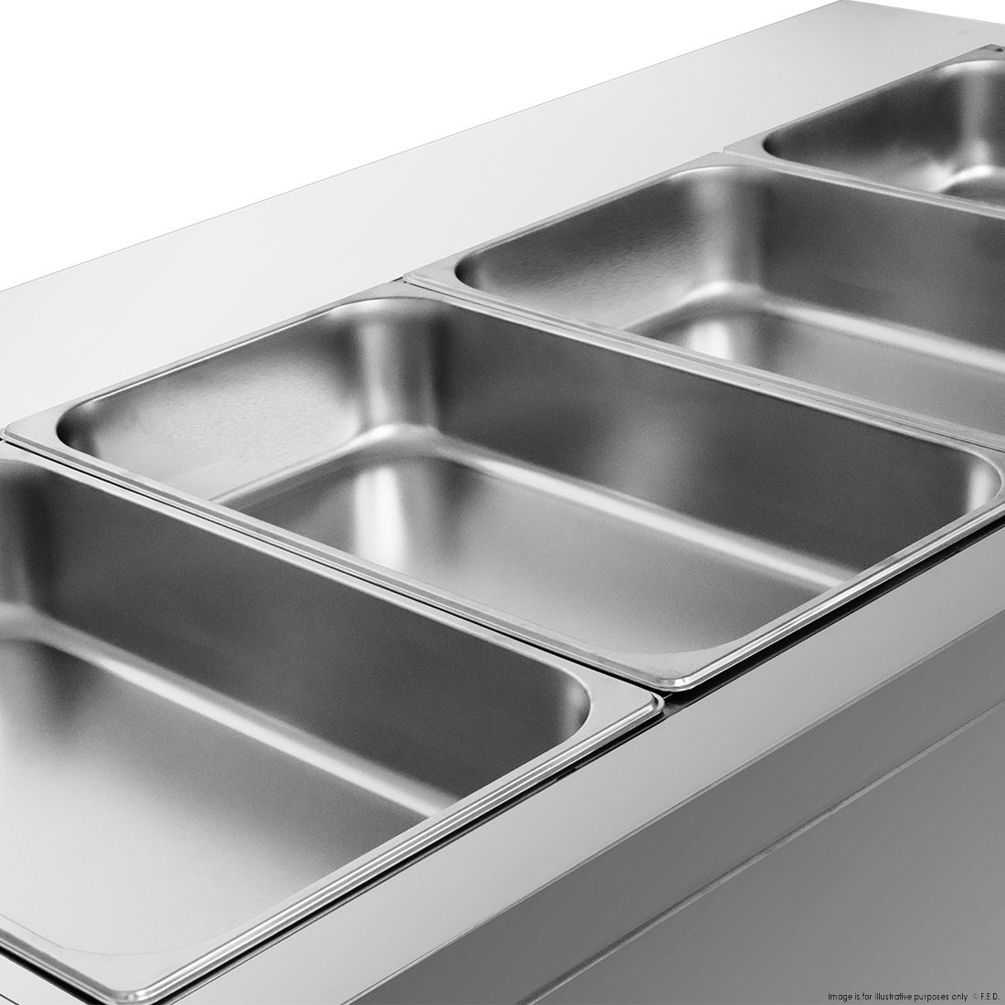 Thermaster Premium Wet And Dry Bain Marie Food Display 4X1/1 GN Pans PG150FG-XB